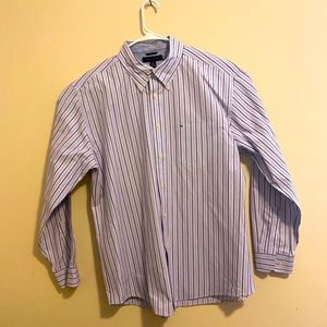 TOMMY HILFIGER MEN BLUE BUTTON DOWN SHIRT SIZE XL